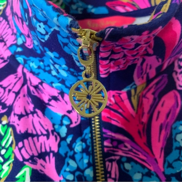 Lilly Pulitzer Womens wrenley full zip UPF 50 jacket pockets calypso coast XS - Picture 7 of 10